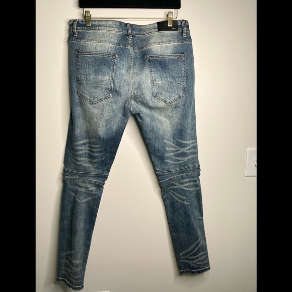 Amiri MX2 leather Distressed Jeans - Picture 6 of 12